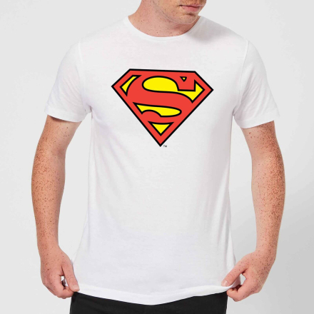 DC Originals Official Superman Shield Men's T-Shirt - White - XL