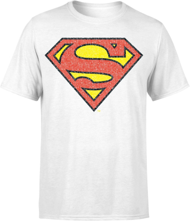 Originals Official Superman Crackle Logo Men's T-Shirt - White - 5XL