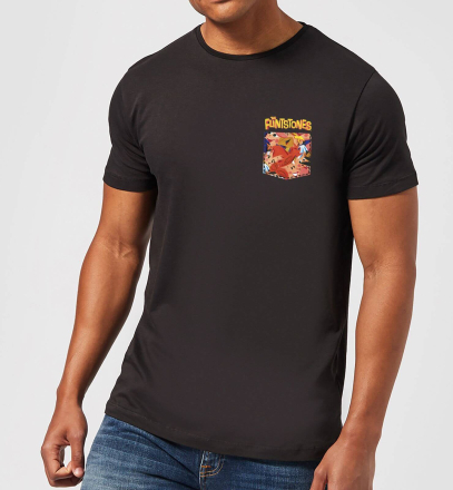 The Flintstones Pocket Pattern Men's T-Shirt - Black - L - Black