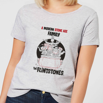 The Flintstones Modern Stone Age Family Women's T-Shirt - Grey - M