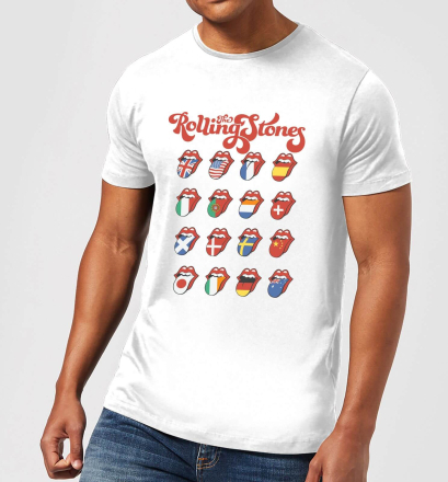 Rolling Stones International Licks Men's T-Shirt - White - XXL