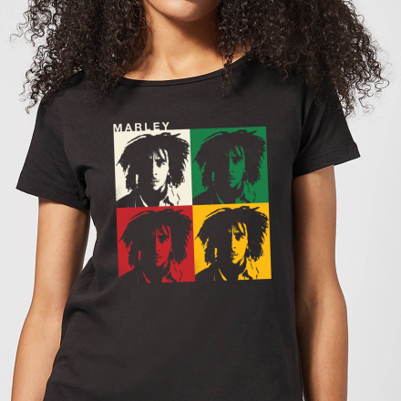 Bob Marley Faces Women's T-Shirt - Black - XXL - Black