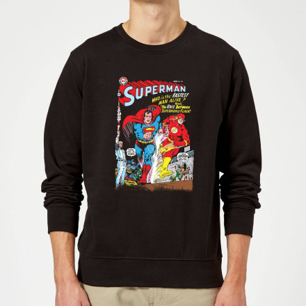 Justice League Who Is The Fastest Man Alive Cover Sweatshirt - Black - XL - Black