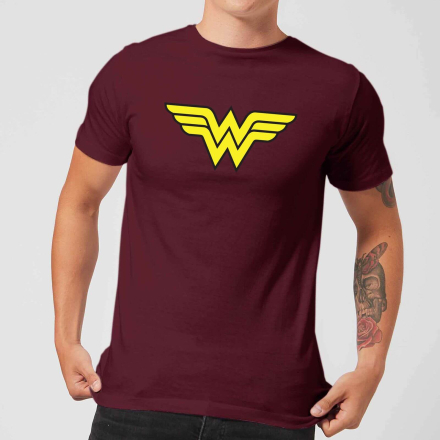 Justice League Wonder Woman Logo Men's T-Shirt - Burgundy - S