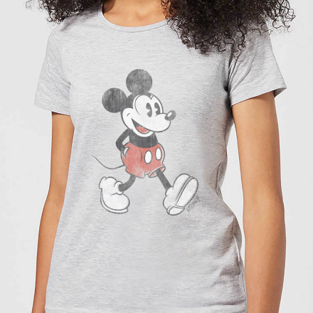 Disney Mickey Mouse Walking Women's T-Shirt - Grey - L