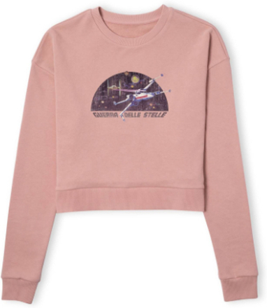 Star Wars X-Wing Italian Women's Cropped Sweatshirt - Dusty Pink - XL - Dusty pink