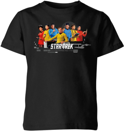 USS Enterprise Crew Star Trek Kids' T-Shirt - Black - 9-10 Years - Black