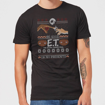 E.T. the Extra-Terrestrial Be Good or No Presents Men's T-Shirt - Black - M - Black