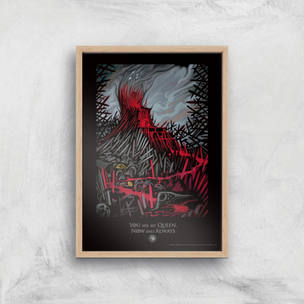 Game of Thrones My Queen Giclee Art Print - A4 - Wooden Frame