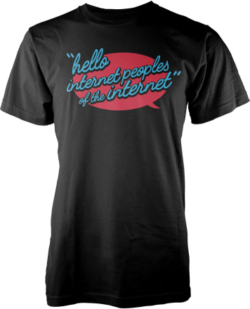 Taurtis Hello Internet Peoples Men's T-Shirt - XXL - Black