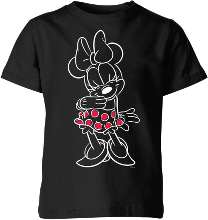 Disney Minnie Mouse Line Art Kids' T-Shirt - Black - 5-6 Years
