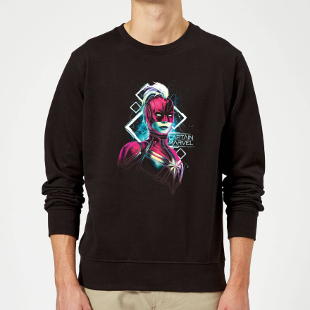 Captain Marvel Neon Warrior Sweatshirt - Black - XXL - Black