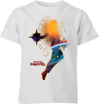 Captain Marvel Nebula Flight Kids' T-Shirt - Grey - 11-12 Years