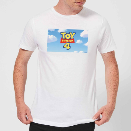 Toy Story 4 Clouds Logo Men's T-Shirt - White - 5XL - White