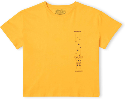 Spongebob Squarepants Fragmented Spongebob Women's Cropped T-Shirt - Mustard - XL - Mustard