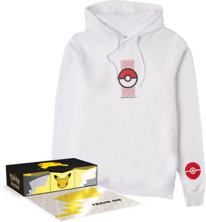 Pokémon TCG: Celebrations Ultra Premium Collection 25th Anniversary & Hoodie Bundle - M - White