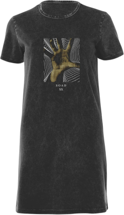 System Of A Down Hand Women's T-Shirt Dress - Black Acid Wash - M