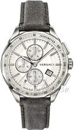 Versace VEBJ00118 Glaze Silverfärgad/Läder Ø44 mm