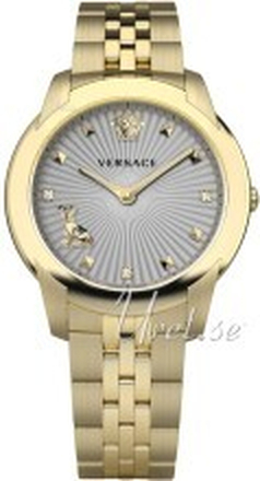 Versace VELR01019 Audrey Grå/Gul guldtonet stål Ø38 mm