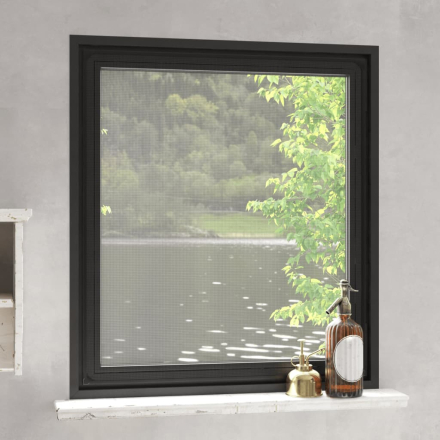 vidaXL Magnetiskt insektsnät för fönster antracit 130x150 cm