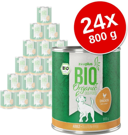 Sparpaket zooplus Bio Adult 24 x 800 g - Bio Rind mit Bio Apfel & Bio Birne