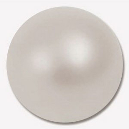 Pearl White - 8 mm Akrylkula till 1,6 mm stång