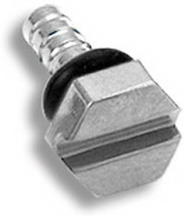 Silver Screw Piercing Plugg - Strl 4 mm