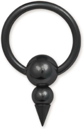 Black Hanging Spike BCR Piercing - 1,6 x 12 mm
