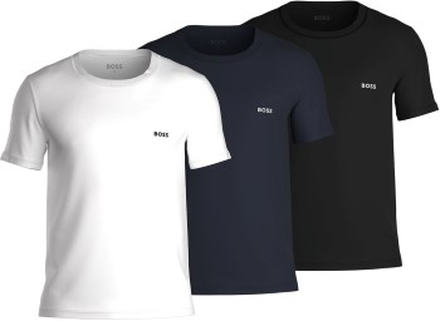 BOSS 3P Classic Crew Neck T-shirt Sort/Marine/Hvid bomuld XX-Large Herre