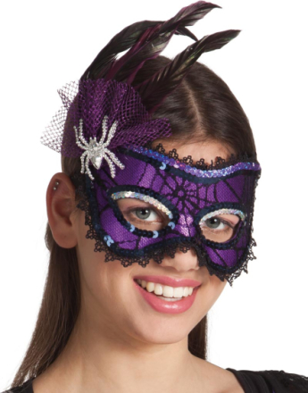Lila Ögonmask med Spindel och Spetsar
