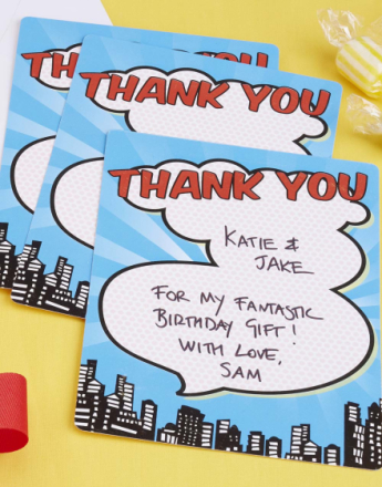Thank You - 10 stk Tackkort - Pop Art Superhjältar