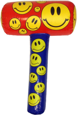 Oppblåsbar Smiley Hammer - 48 cm