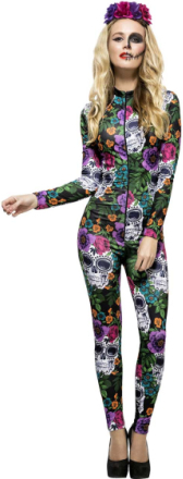 Day of The Dead Catsuit Damkostym