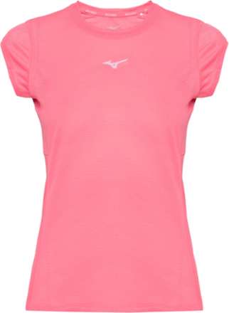 Aero Tee Sport T-shirts & Tops Short-sleeved Pink Mizuno