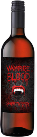 10 stk Flasketiketter - Vampire Blood 12,5x9,5