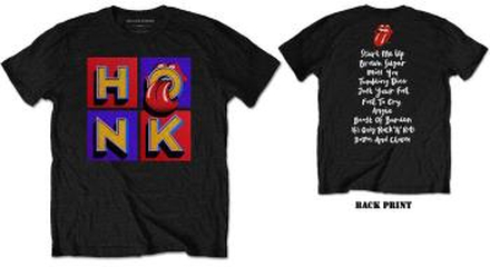 The Rolling Stones: Unisex T-Shirt/Honk Album Track list (Back Print) (Large)