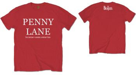 The Beatles: Unisex T-Shirt/Penny Lane (Back Print) (Large)