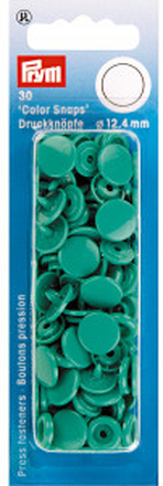 Prym Color Snaps Tryckknappar Plast Rund Grn 12,4mm - 30 st.