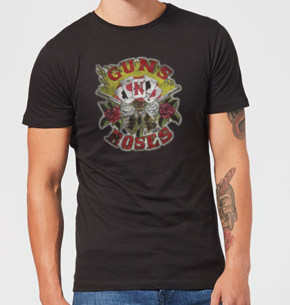 Guns N Roses Cards Men's T-Shirt - Black - XXL
