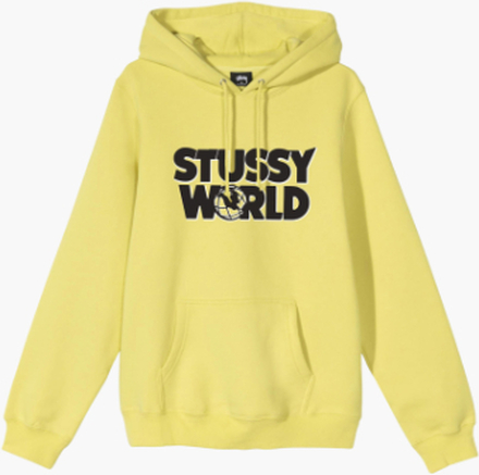 Stussy - World Hoodie - Gul - XL