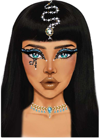 Ansiktssmycken Cleopatra - One size