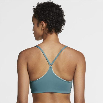 Nike Yoga Dri-FIT Indy Women's Light-Support Padded Crochet Edge Sports Bra - Blue