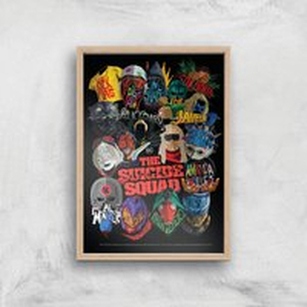 Suicide Squad Poster Giclee Art Print - A2 - Wooden Frame