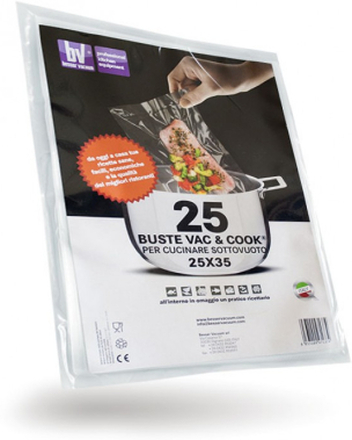 Confezione 25 Buste Vac & Cook per cucinare sottovuoto da 25x35 cm