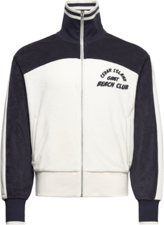 Fullzip Terry Jacket Tops Sweatshirts & Hoodies Sweatshirts Navy GANT