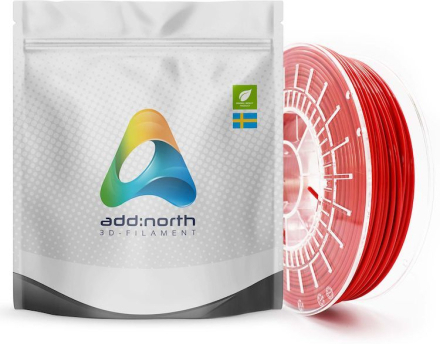 Addnorth E-PLA-filament för 3D-skrivare 1,75 mm Röd