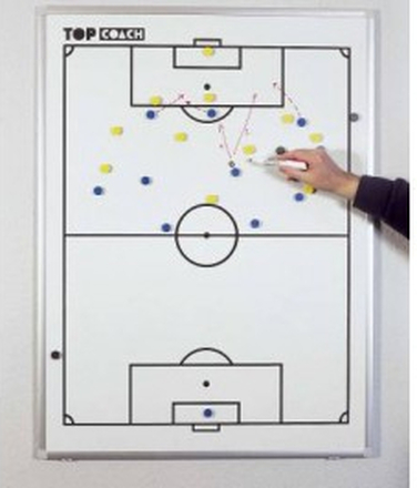 Whiteboard Fodbold Taktiktavle - Model Top Coach - Str. 75x100