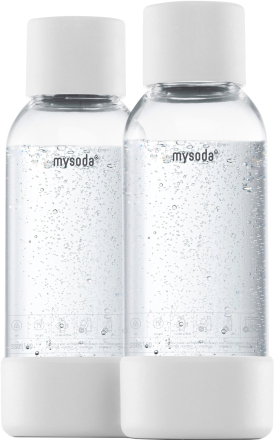 MySoda Vannflaske 0,5 liter 2 stk, Hvit