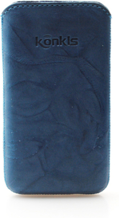 Konkis - Kusi Washed - Etui Case - Echtleder - iPhone 4 / 4S - blau