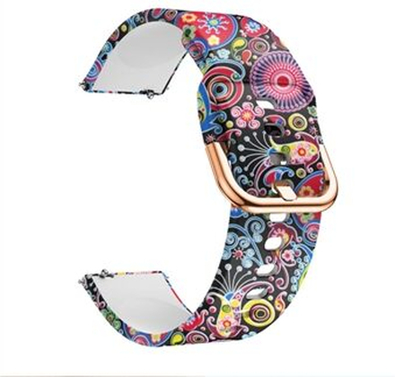 20mm Pattern Printing Silicone Wrist Strap for Samsung Galaxy Watch Active